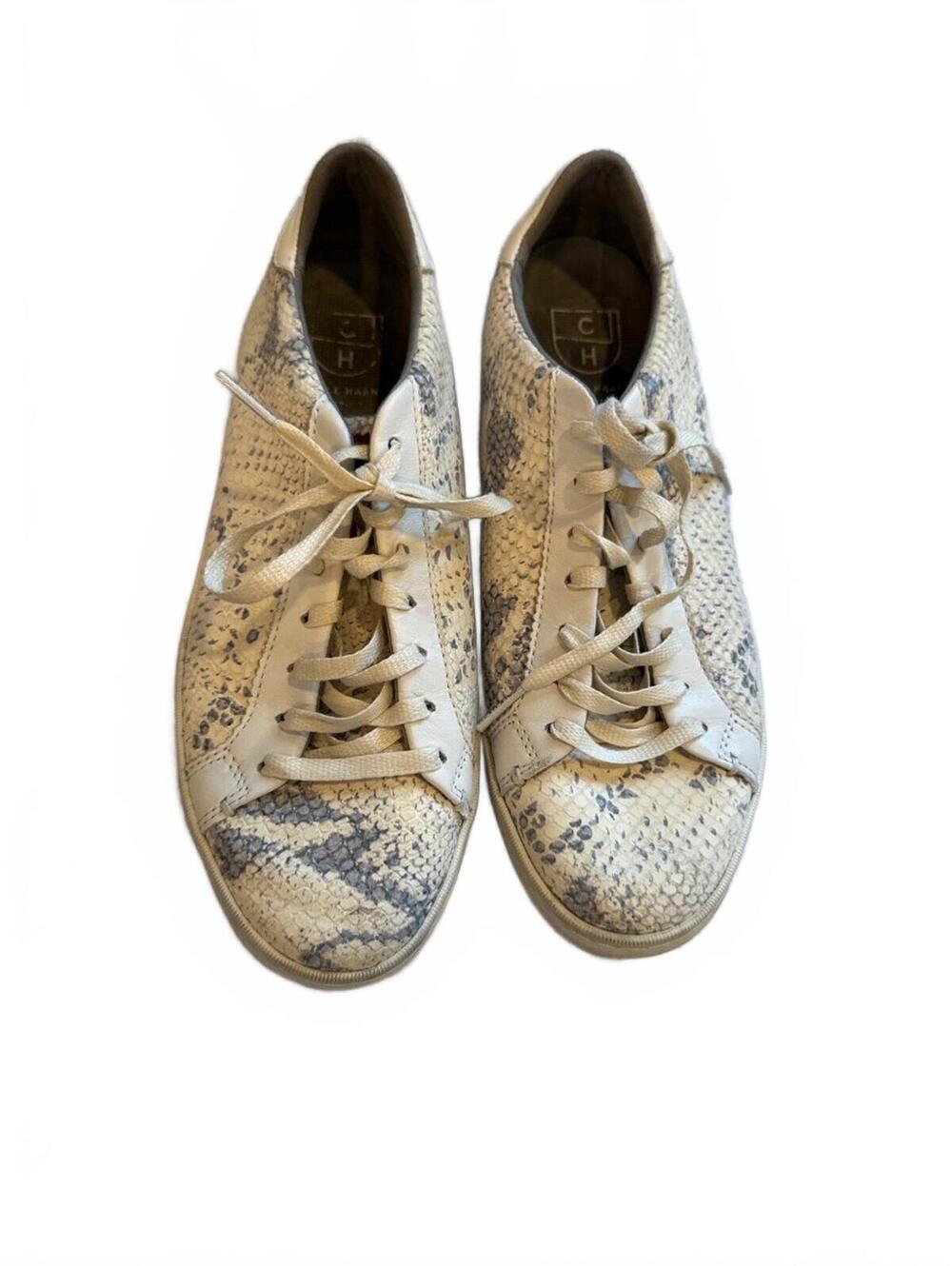 Cole Haan Women's Snake Print Leather Lace-Up Sneakers Size 8.5